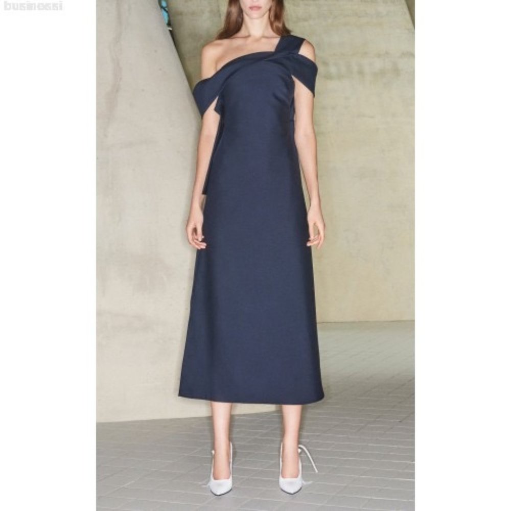 Victoria Beckham Long Navy Dress